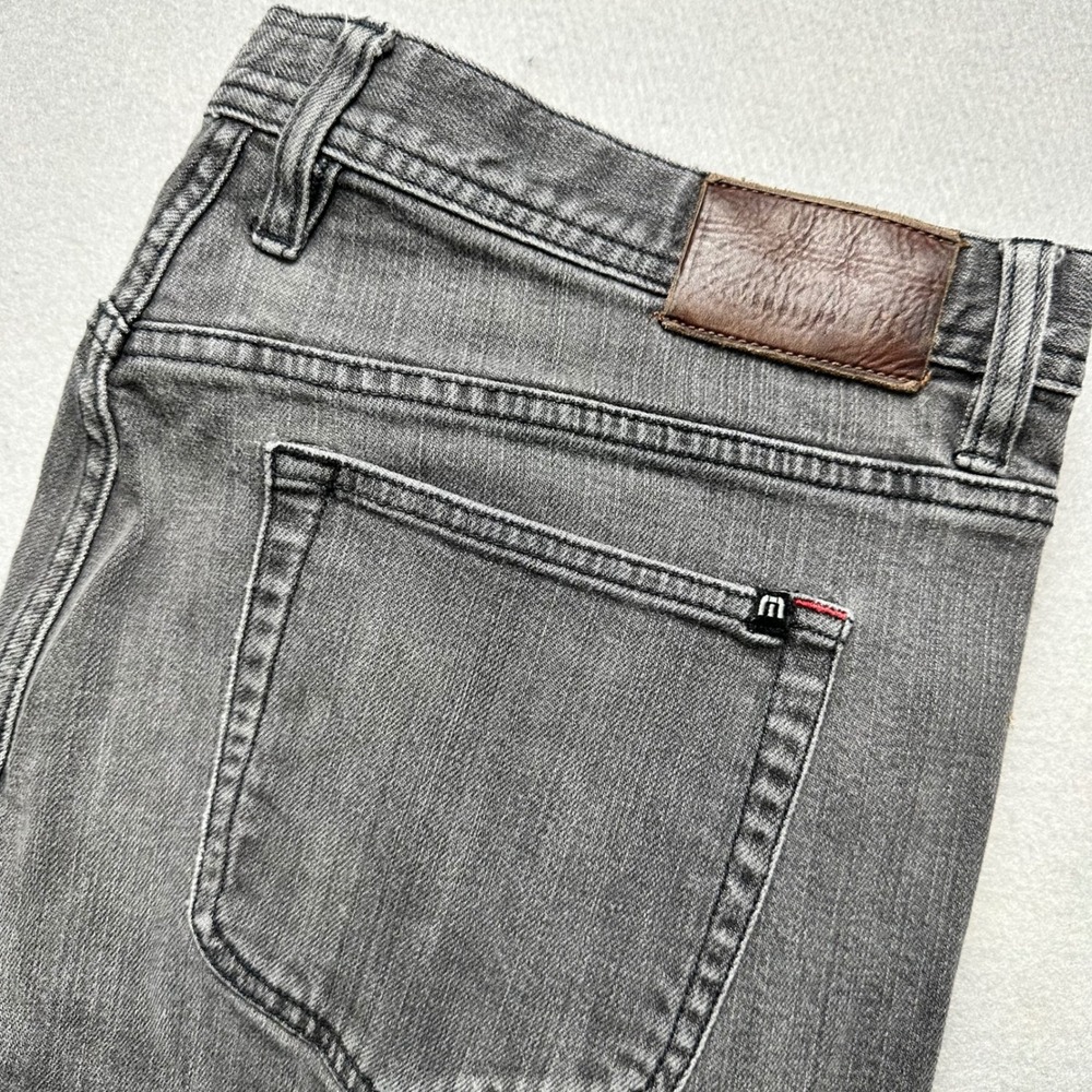 Travis Mathew Jeans Mens 40 Gray Stretch Straight Leg Casual Golf Lifestyle